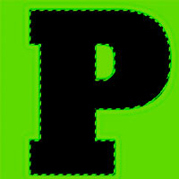Stylised letter P