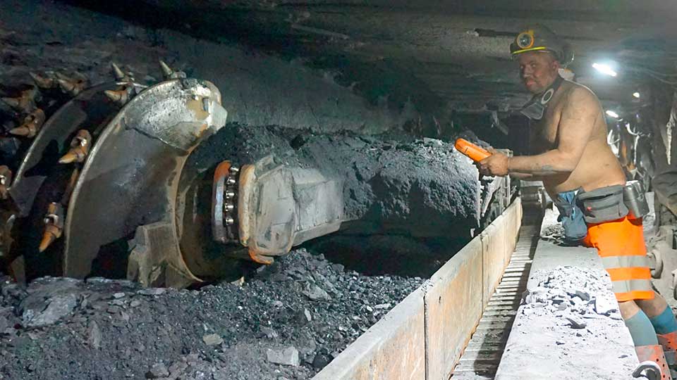 A digital camera captures the coalface in the final days at Thoresby Colliery, August 2014